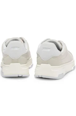 Lowtop Sneakers aus Veloursleder-Imitat
