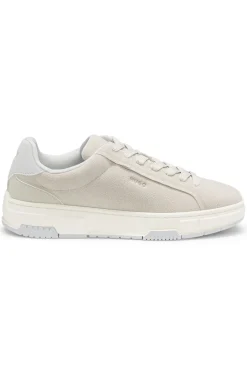 Lowtop Sneakers aus Veloursleder-Imitat