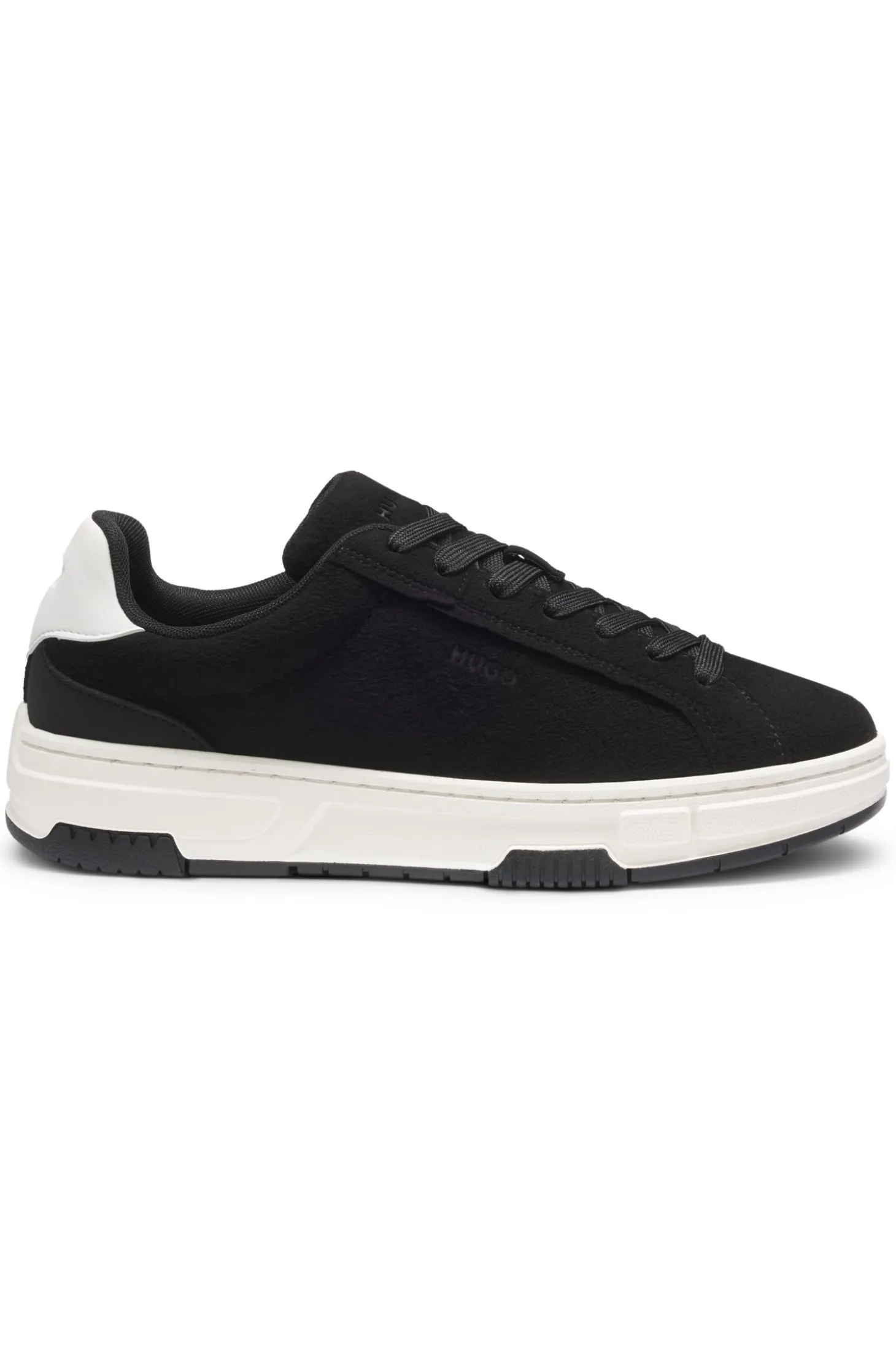 Lowtop Sneakers aus Veloursleder-Imitat