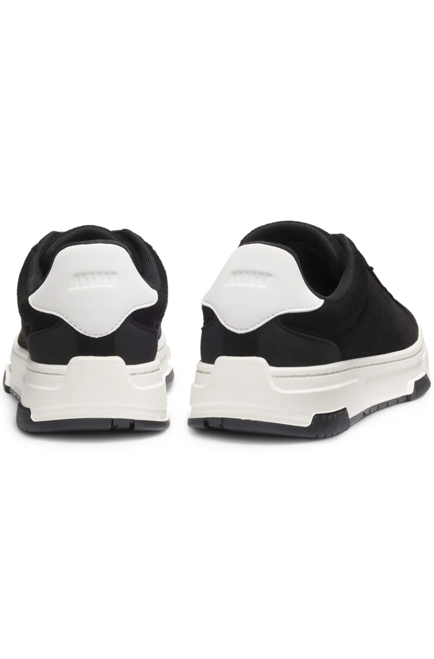Lowtop Sneakers aus Veloursleder-Imitat