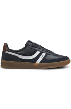 Lowtop Sneakers mit Kontrast-Gummisohle