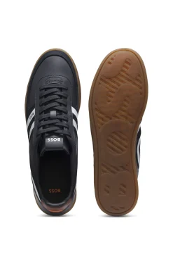 Lowtop Sneakers mit Kontrast-Gummisohle