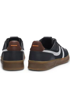 Lowtop Sneakers mit Kontrast-Gummisohle