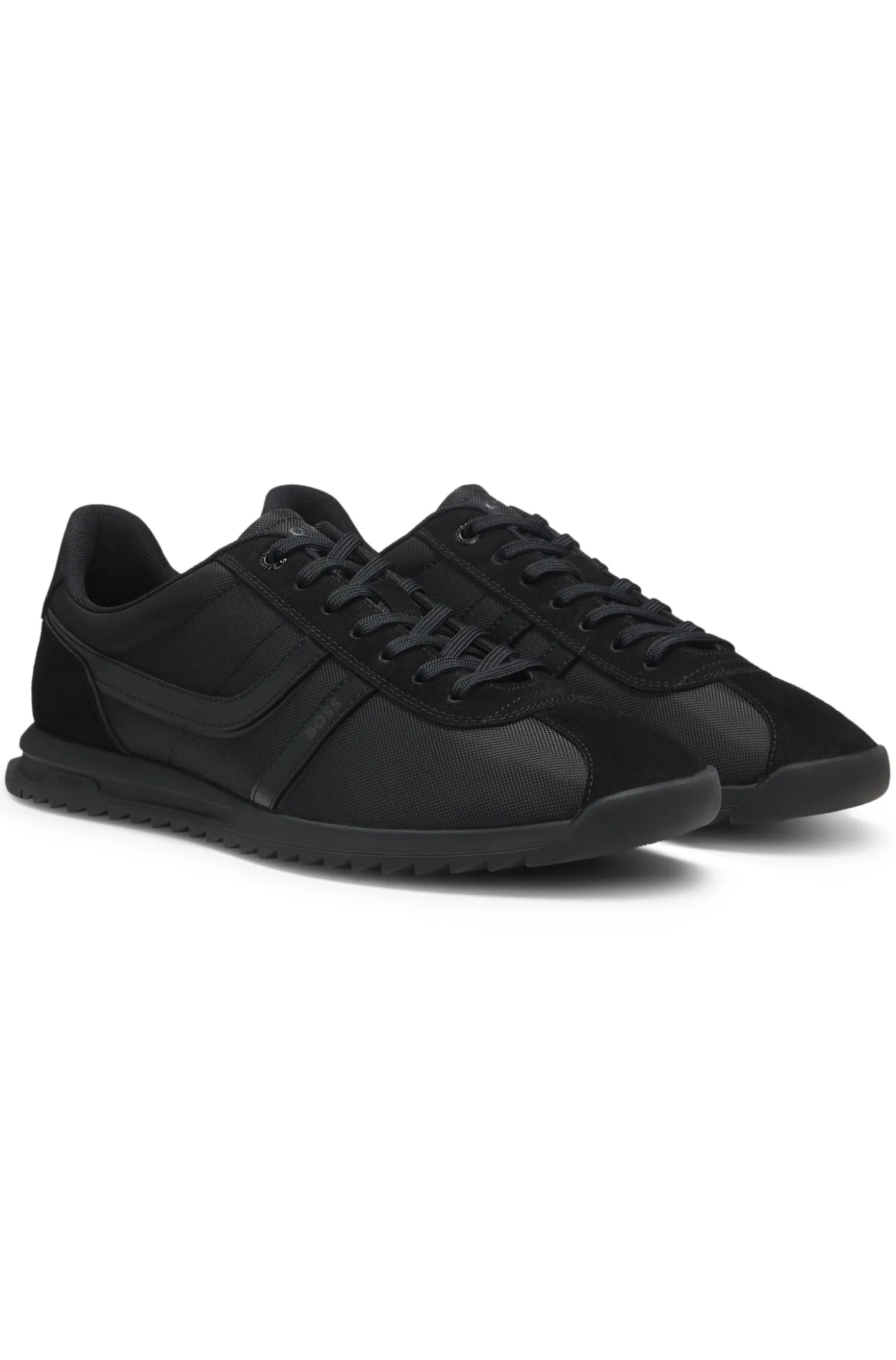 Lowtop Sneakers mit Kunstleder-Details
