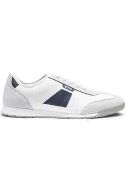 Lowtop Sneakers mit strukturierten Details