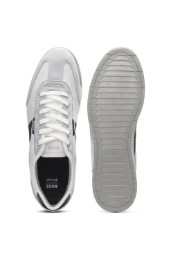 Lowtop Sneakers mit strukturierten Details