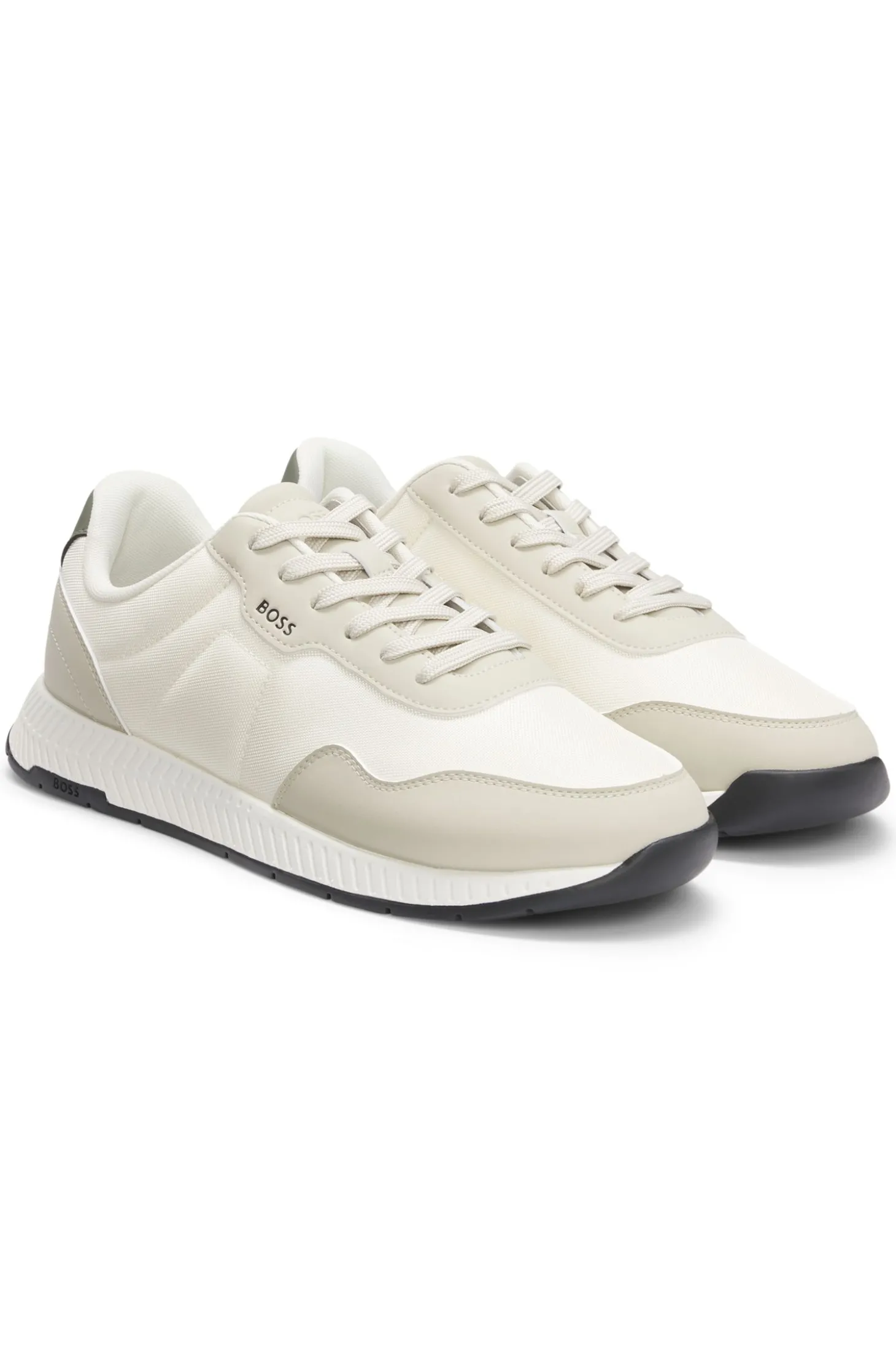 Lowtop Sneakers mit strukturiertem Obermaterial