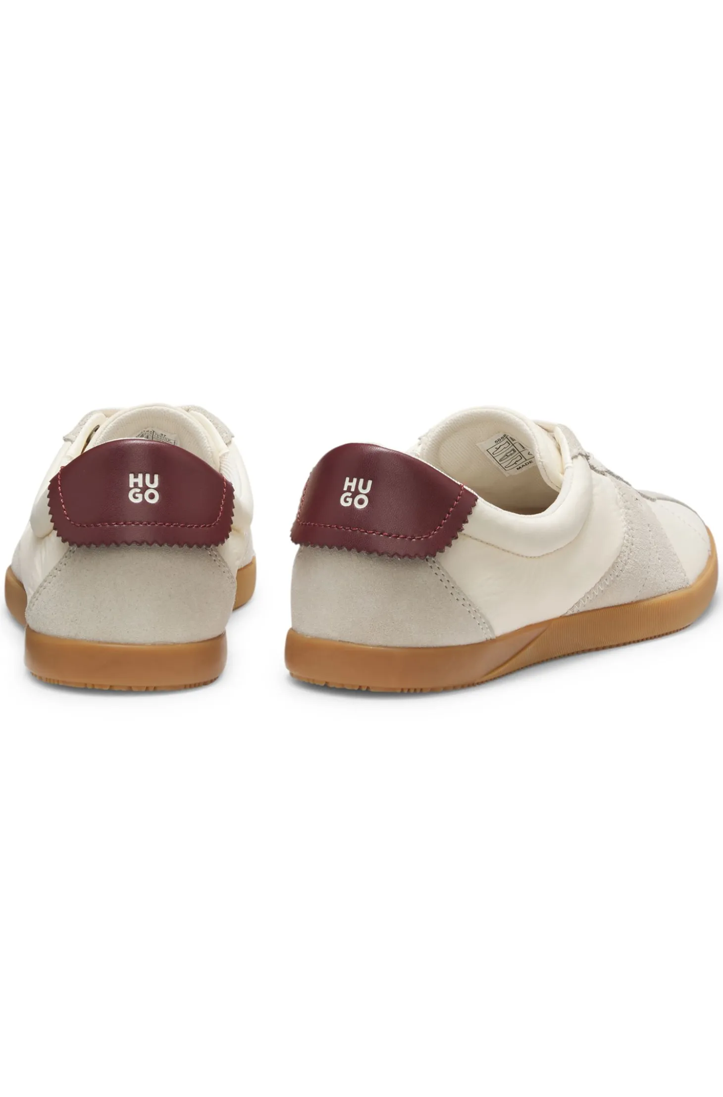 Lowtop Sneakers mit Veloursleder-Details