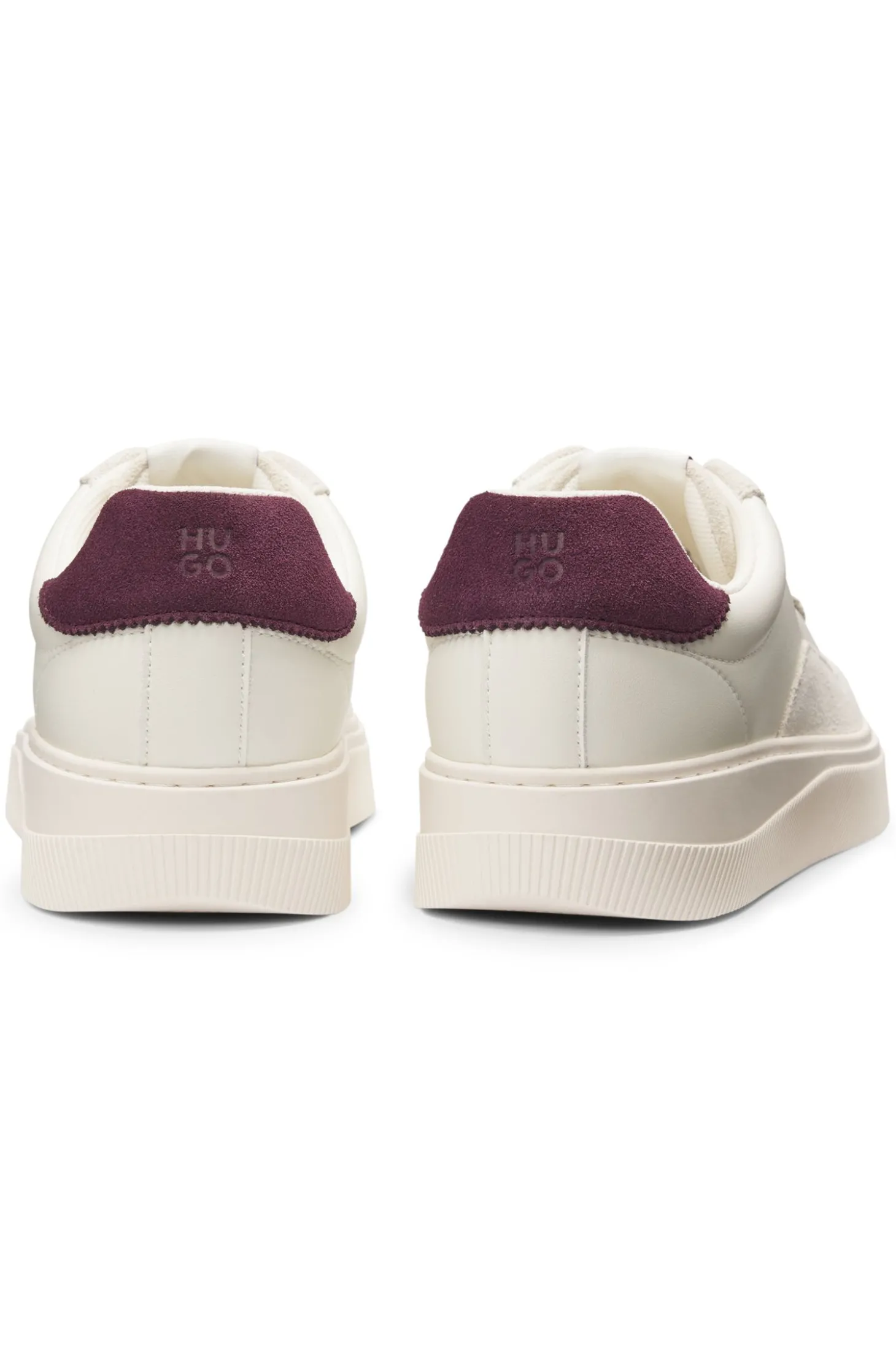 Lowtop Sneakers mit Veloursleder-Details