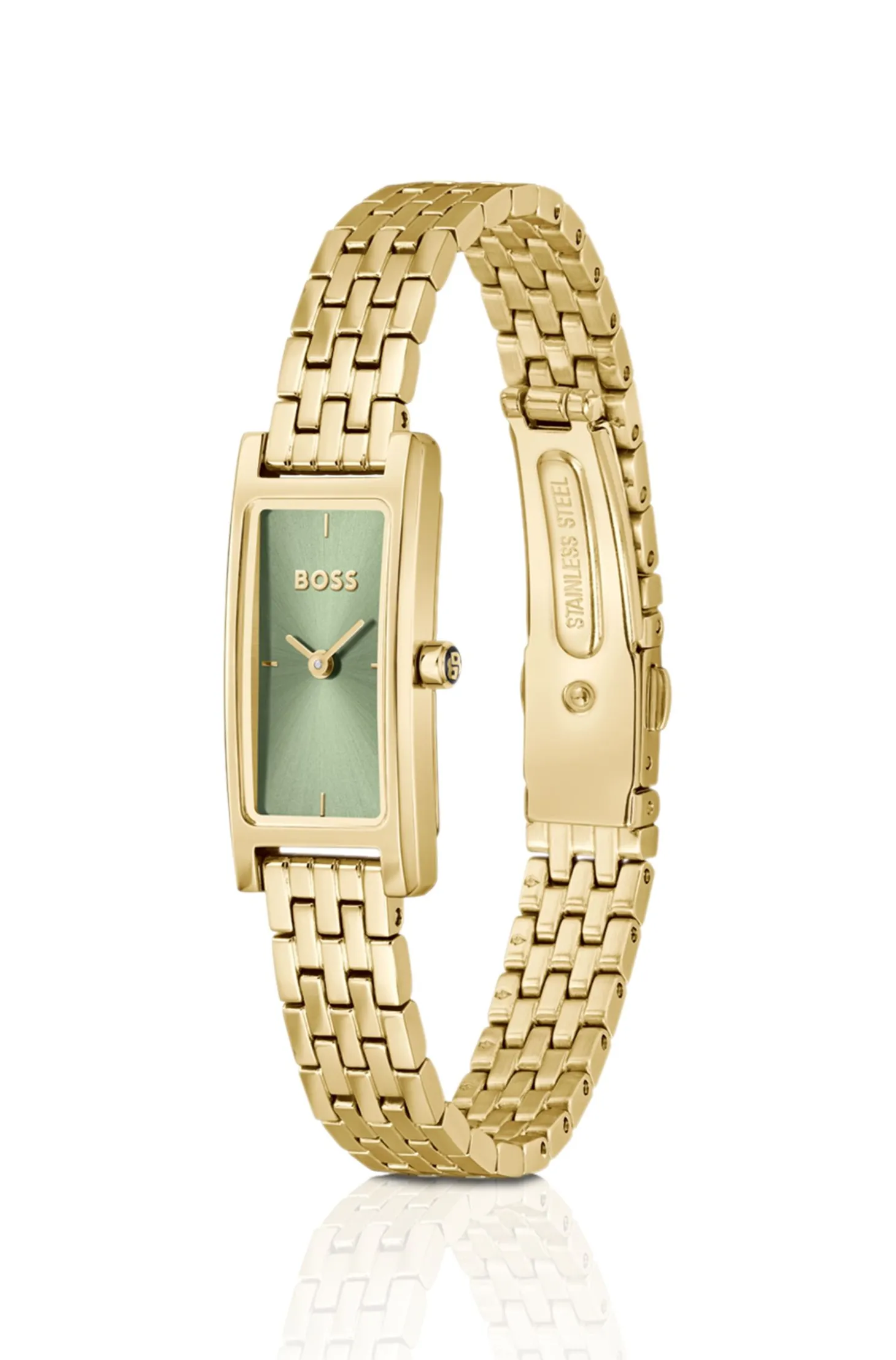 Lucy Allure Uhr mit grünem Zifferblatt und Gliederarmband