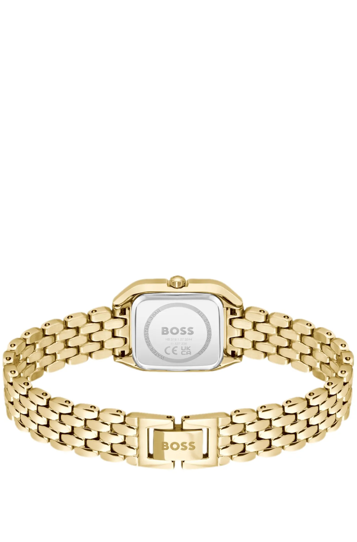 Mae Petite Uhr in Gold-Optik mit quadratischem Gehäuse