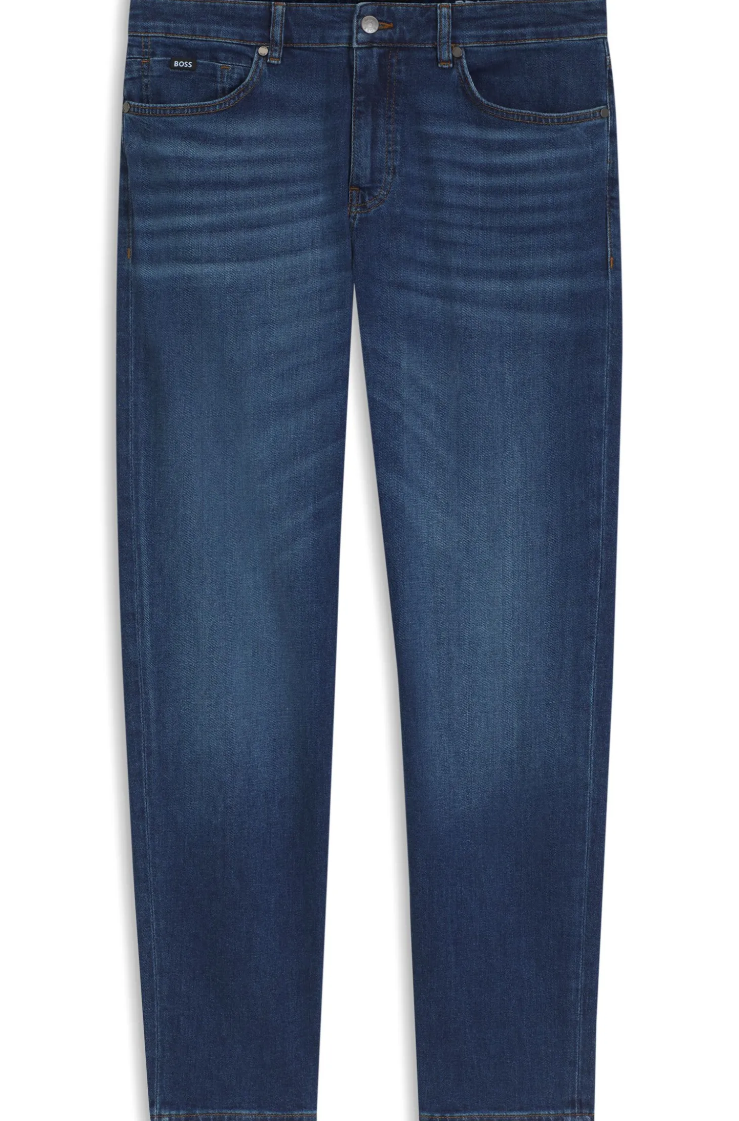 Maine blaue Regular-Fit Jeans aus bequemem Stretch-Denim