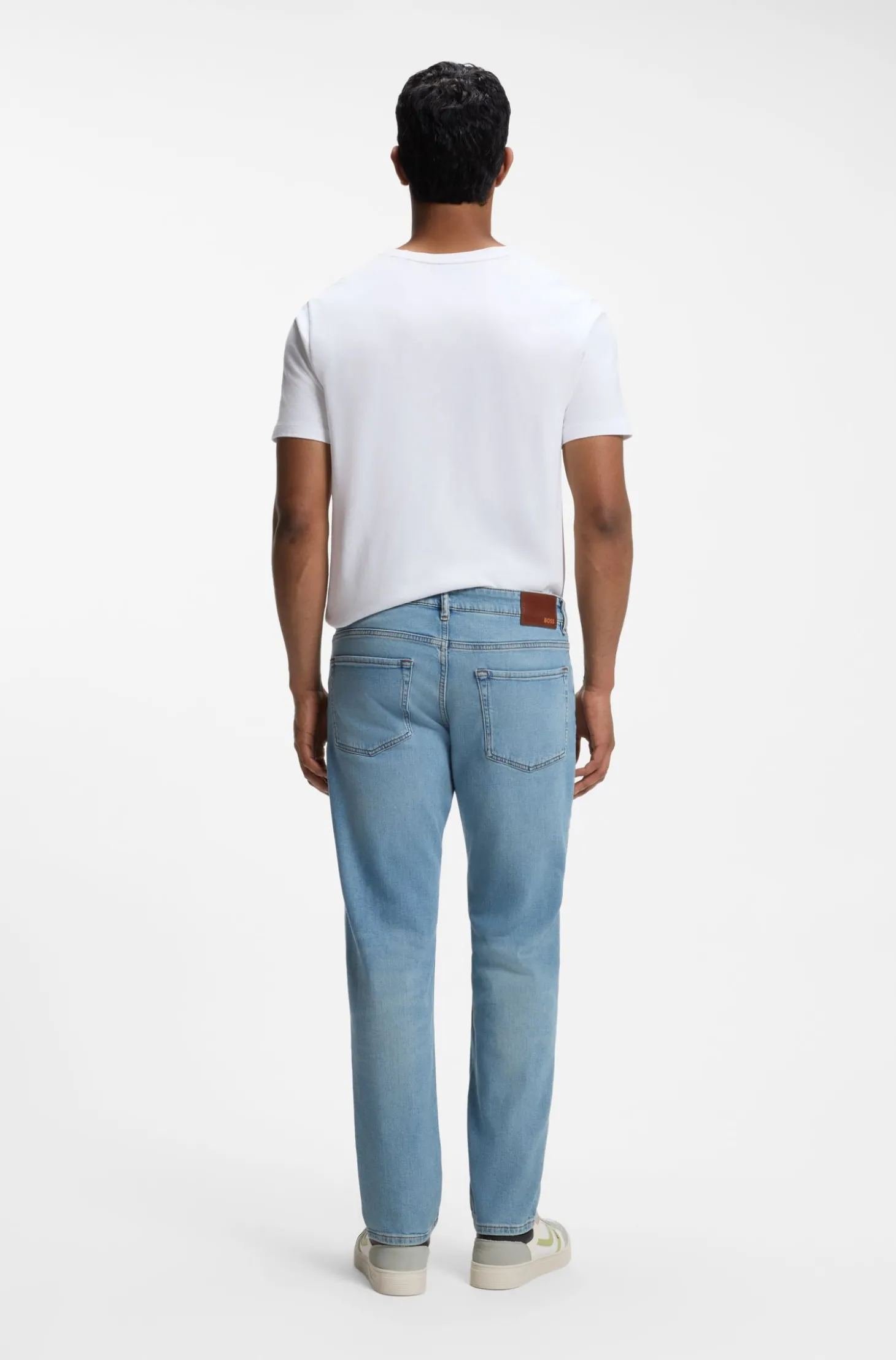 Maine blaue Regular-Fit Jeans aus bequemem Stretch-Denim