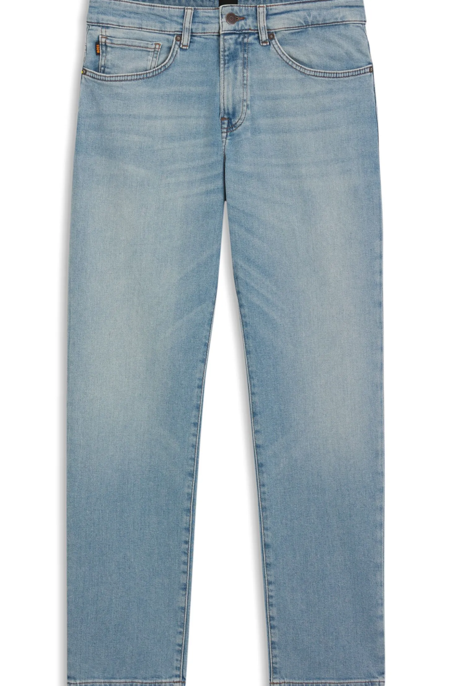 Maine blaue Regular-Fit Jeans aus bequemem Stretch-Denim