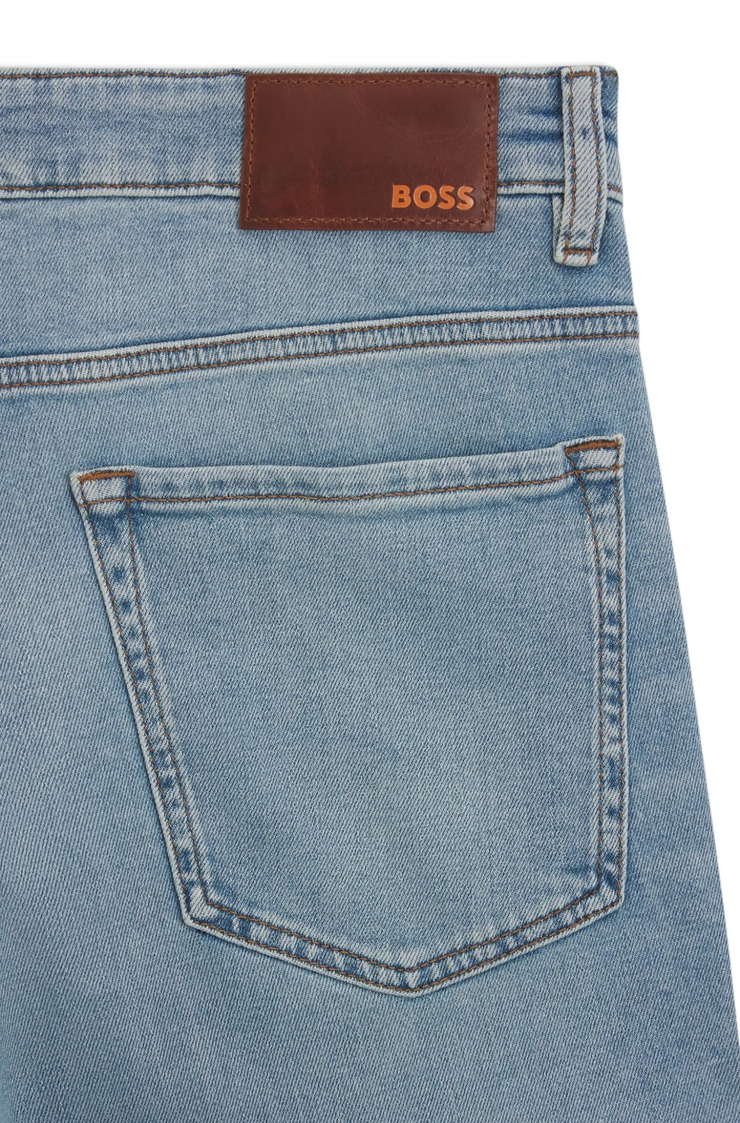 Maine blaue Regular-Fit Jeans aus bequemem Stretch-Denim