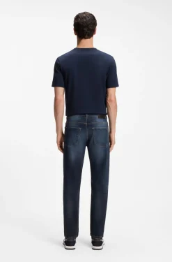 Maine Blauschwarze Regular-Fit Jeans aus softem Motion-Denim