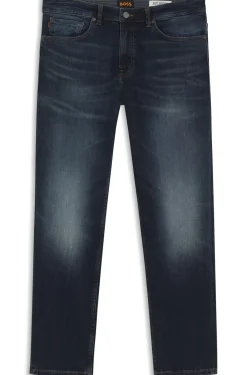 Maine Blauschwarze Regular-Fit Jeans aus softem Motion-Denim