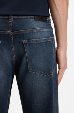 Maine Blauschwarze Regular-Fit Jeans aus softem Motion-Denim