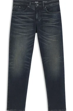 Maine Indigoblaue Regular-Fit Jeans aus elastischem Baumwoll-Mix