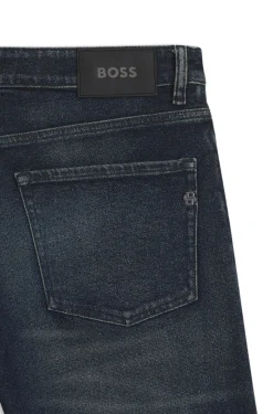 Maine Indigoblaue Regular-Fit Jeans aus elastischem Baumwoll-Mix