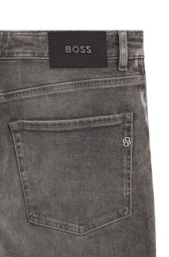 Maine Regular-Fit Jeans aus bequemem Stretch-Denim in Grau