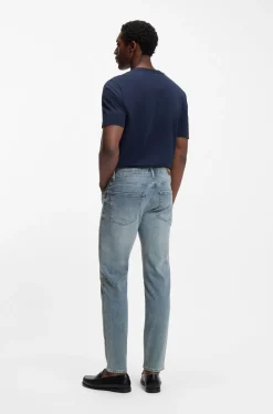 Maine Regular-Fit Jeans aus bequemem blauem Stretch-Denim