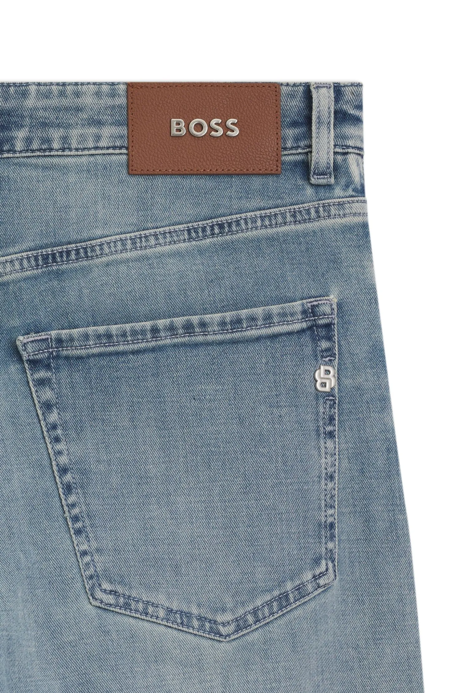 Maine Regular-Fit Jeans aus bequemem blauem Stretch-Denim