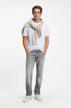 Maine Regular-Fit Jeans aus bequemem Stretch-Denim in Grau