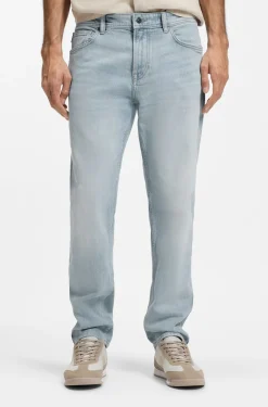 Maine Regular-Fit Jeans aus bequemem blauem Stretch-Denim