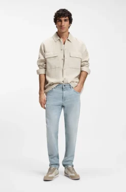 Maine Regular-Fit Jeans aus bequemem blauem Stretch-Denim