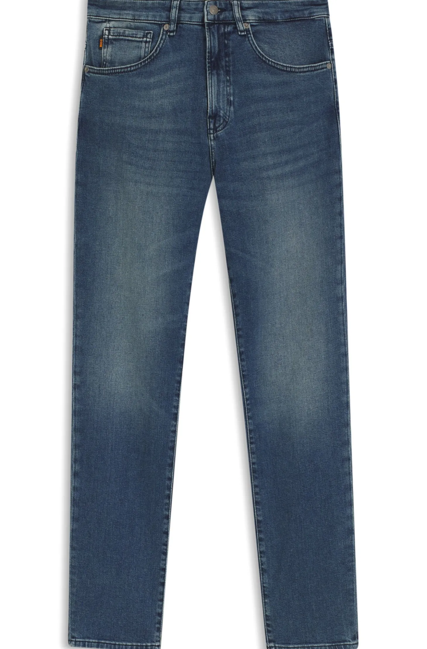 Maine Regular-Fit Jeans aus bequemem Stretch-Denim in Blau