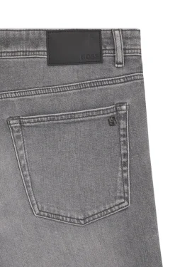 Maine Regular-Fit Jeans aus bequemem Stretch-Denim in Grau