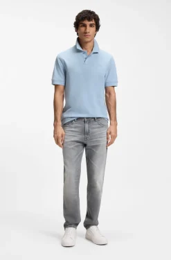 Maine Regular-Fit Jeans aus bequemem Stretch-Denim in Grau