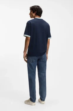 Maine Regular-Fit Jeans aus bequemem blauem Stretch-Denim