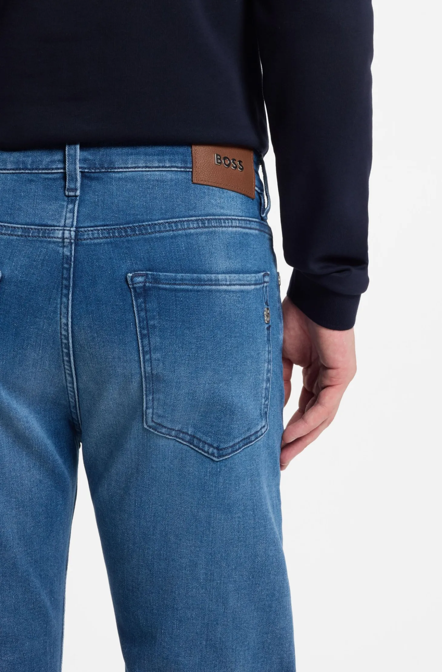 Maine Regular-Fit Jeans aus besonders softem blauem Denim
