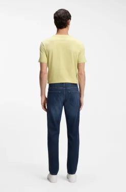 Maine Regular-Fit Jeans aus blauem Soft-Motion-Denim