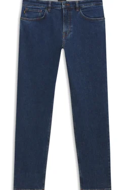 Maine Regular-Fit Jeans aus blauem Stretch-Denim