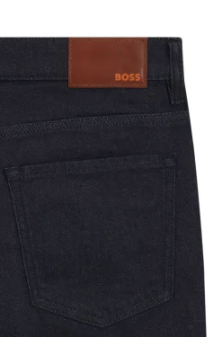 Maine Regular-Fit Jeans aus dunkelblauem Stretch-Denim