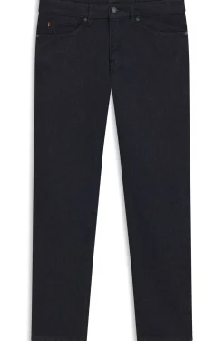 Maine Regular-Fit Jeans aus dunkelblauem Stretch-Denim
