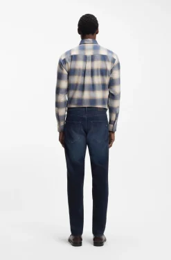 Maine Regular-Fit Jeans aus dunkelblauem extra-softem Denim
