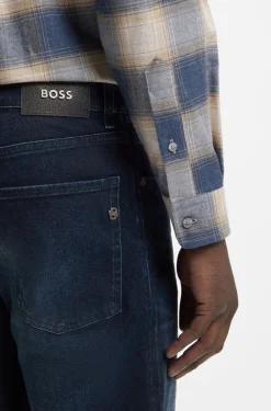 Maine Regular-Fit Jeans aus dunkelblauem extra-softem Denim