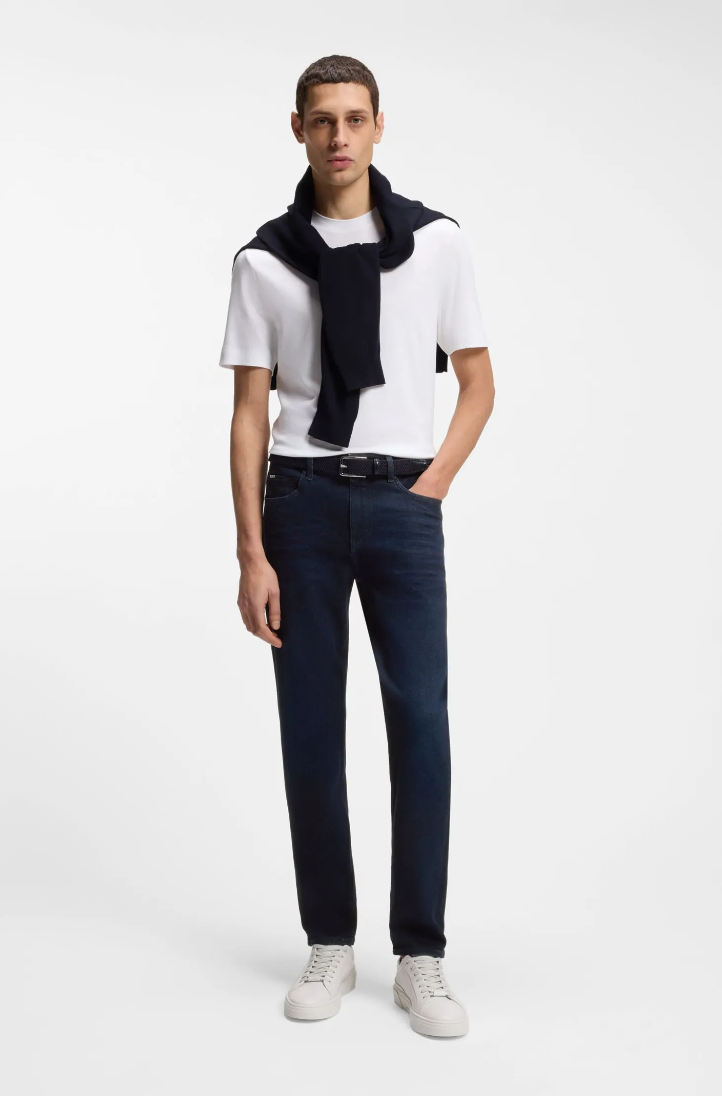 Maine Regular-Fit Jeans aus dunkelblauem Denim