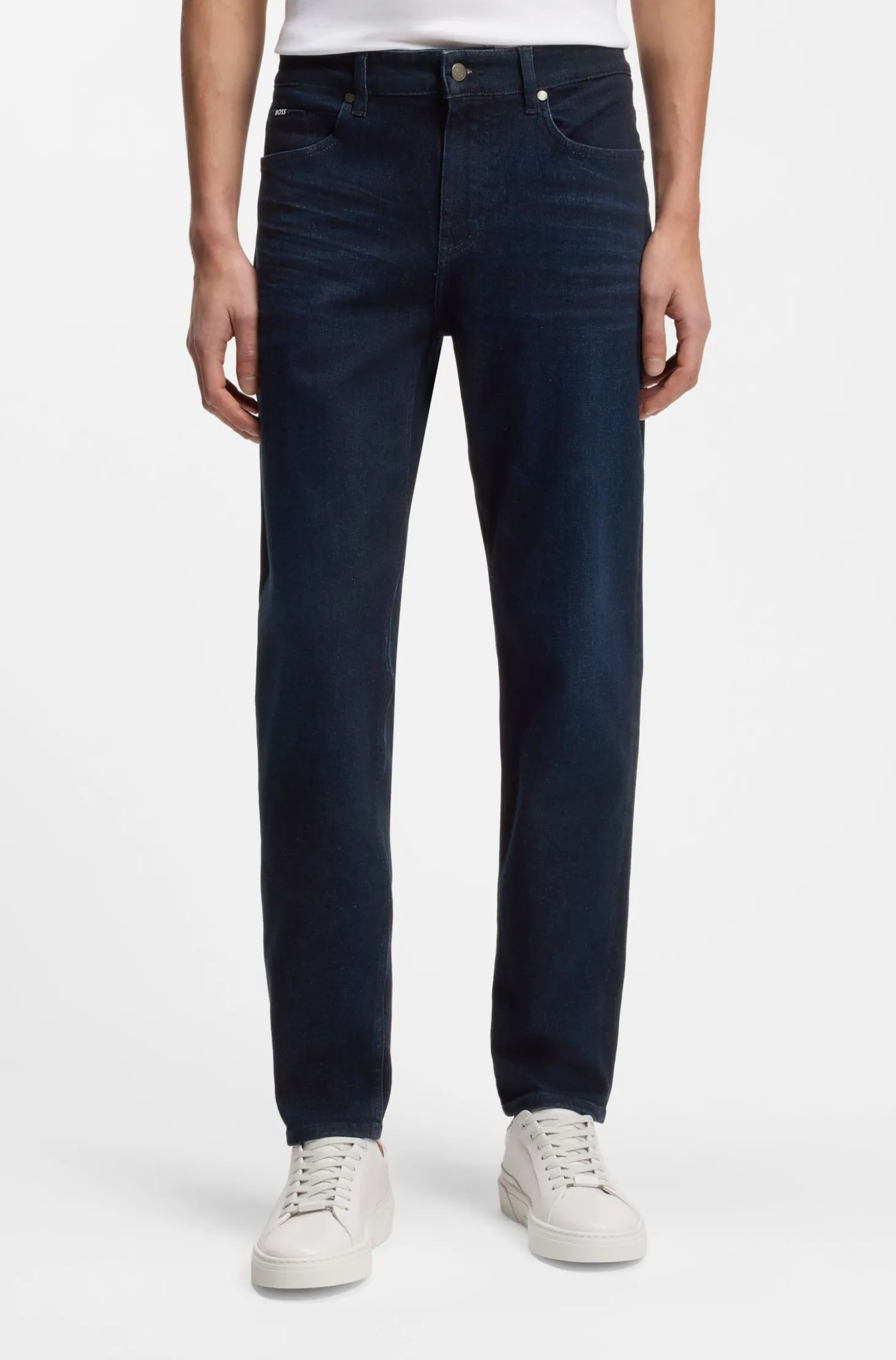 Maine Regular-Fit Jeans aus dunkelblauem Denim