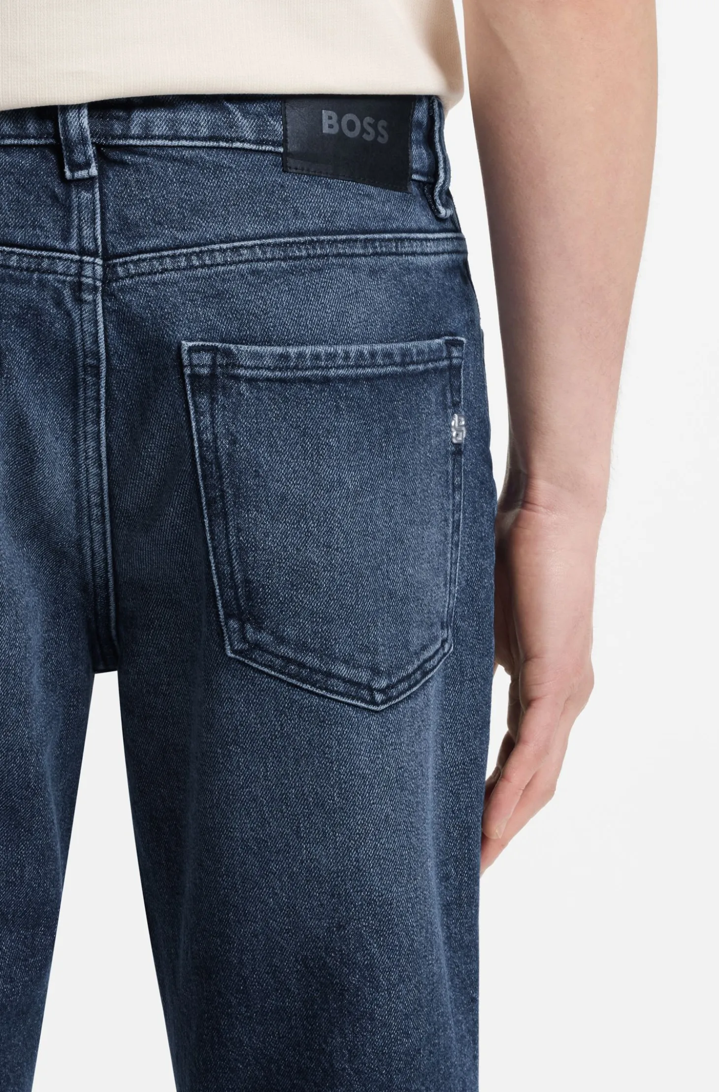Maine Regular-Fit Jeans aus indigoblauem Denim