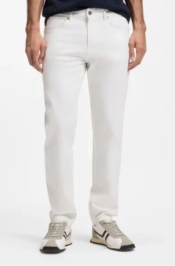 Maine Regular-Fit Jeans aus weißem Soft-Motion-Denim