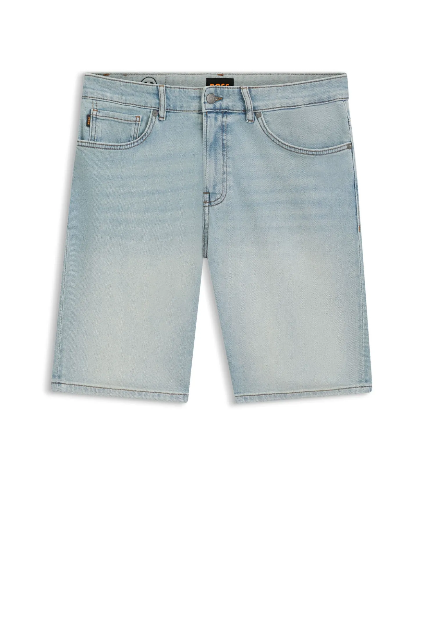 Maine Regular-Fit Shorts aus bequemem blauem Stretch-Denim
