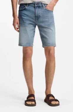 Maine Shorts aus blauem Stretch-Denim