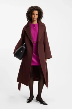 Mantel aus Woll-Mix mit Gürtel