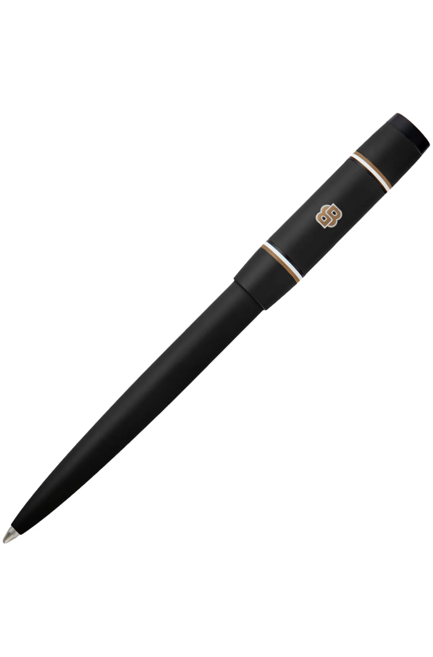 Mattschwarzer Kugelschreiber mit Double-B-Monogramm