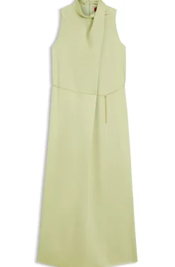 Maxikleid aus Satin mit abnehmbarem Kettengürtel
